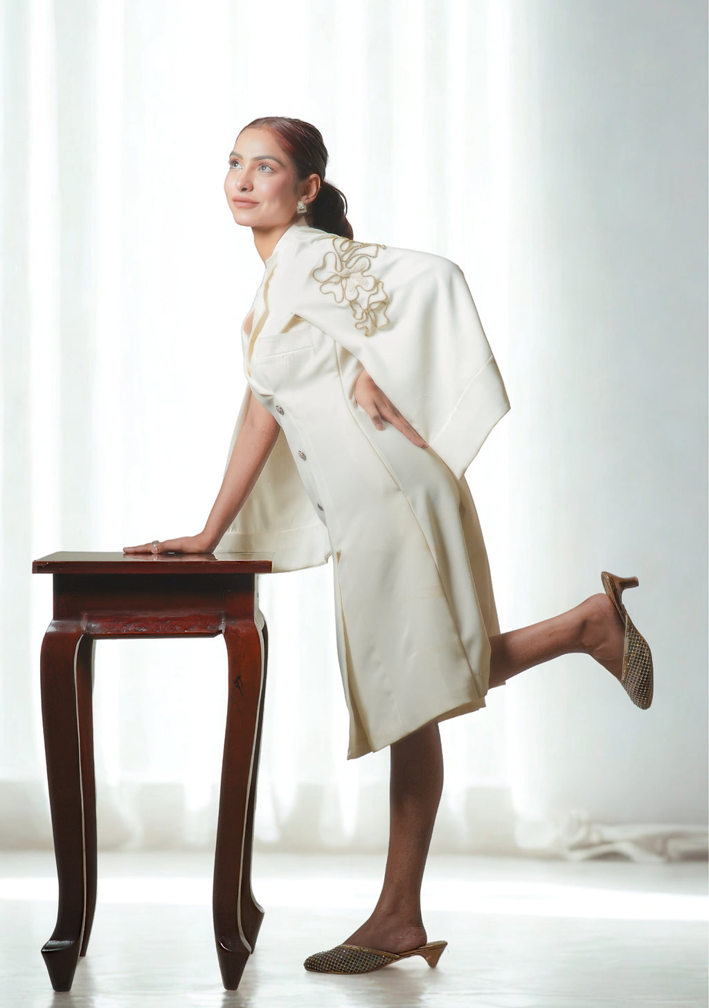 The Ivory Aurelia Blazer Dress