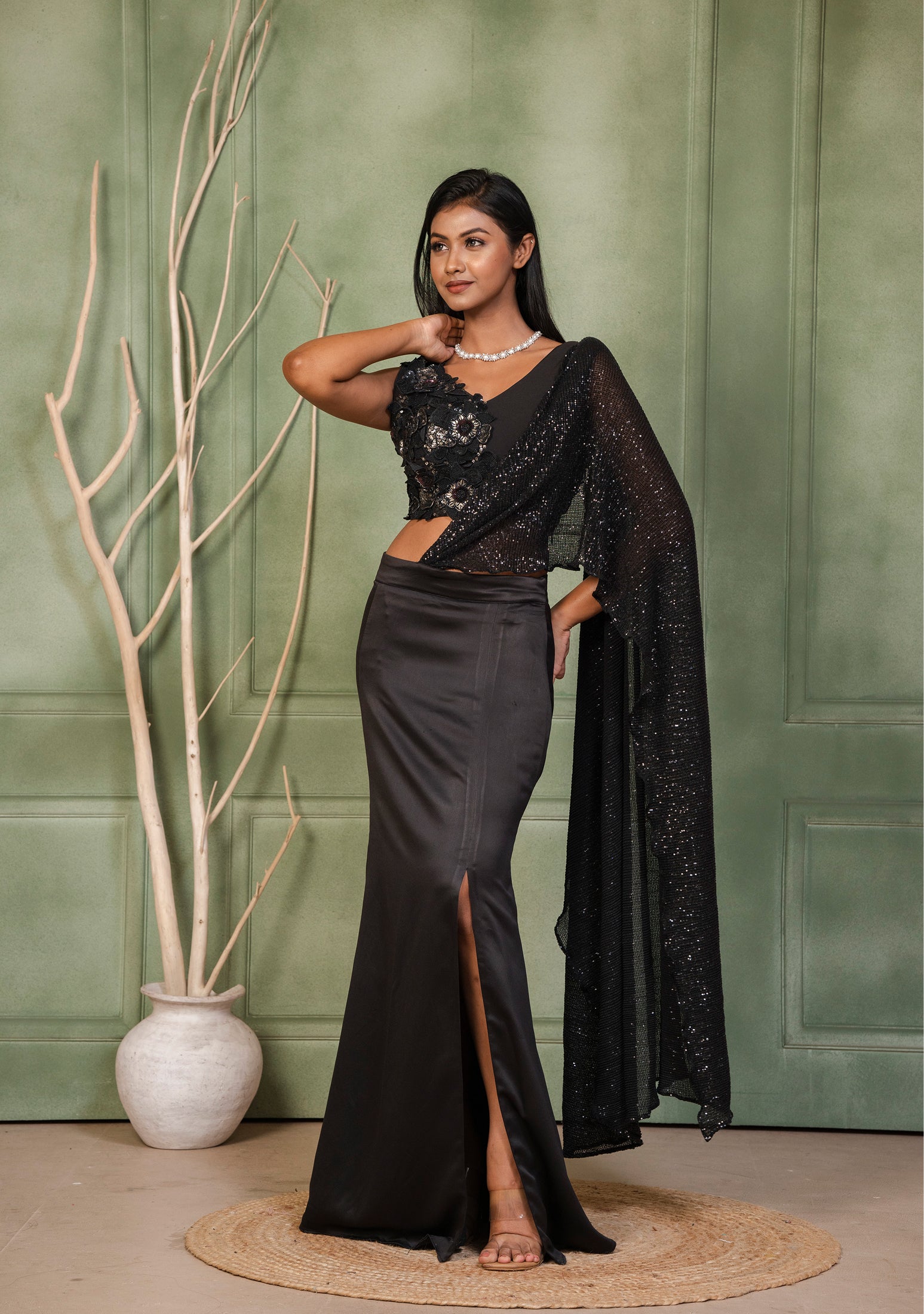 The Midnight Drape Saree