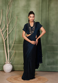 The Midnight Sapphire Drape Saree