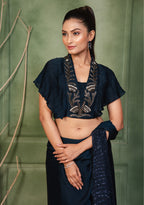 The Midnight Sapphire Drape Saree