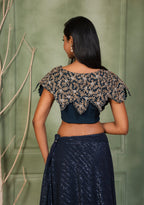 Neelara — The Zardozi Cape Lehenga