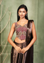 Amaira – The Mocha Shimmer Drape Saree