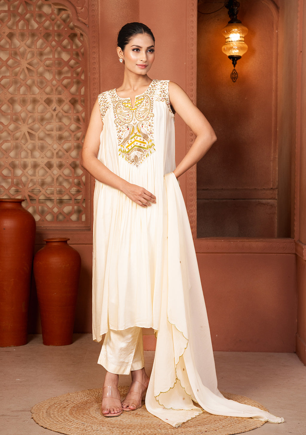 Aabha Zari Kurta Set