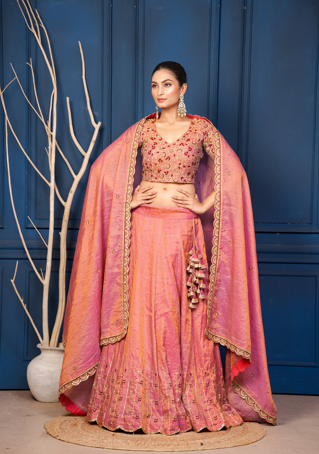 Imperial Tissue lehenga set