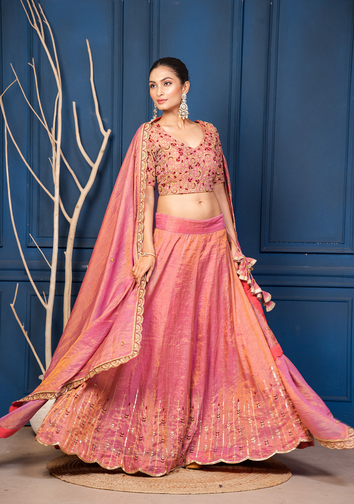 Imperial Tissue lehenga set