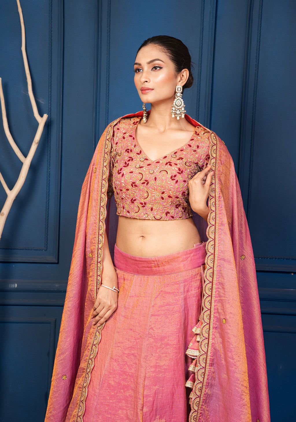 Imperial Tissue lehenga set