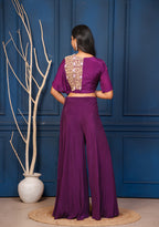 Reya Purple Mirage Drape set