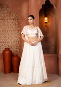 Ivory Mist Cape lehenga