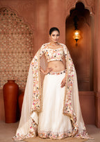 Ivory Floral Bloom Lehenga