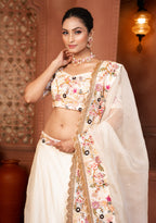 Ivory Floral Bloom Lehenga