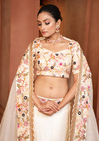 Ivory Floral Bloom Lehenga