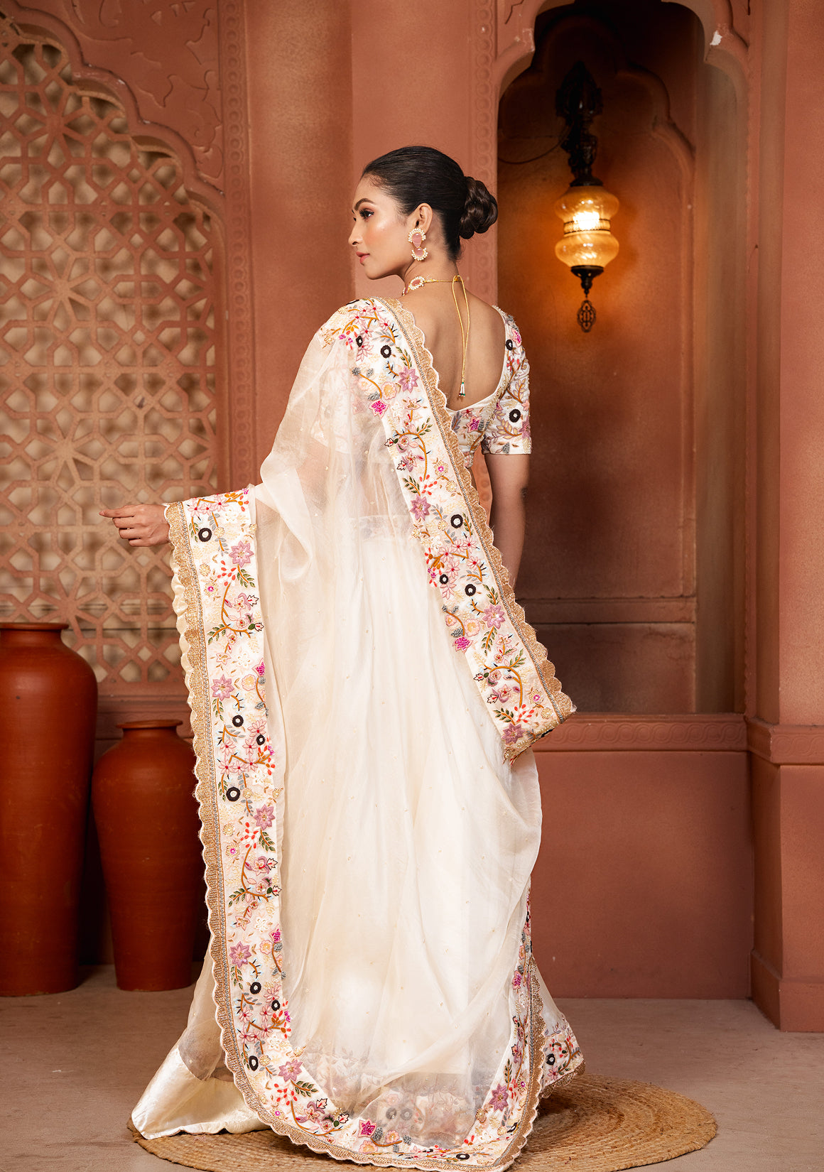 Ivory Floral Bloom Lehenga